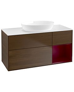 Villeroy und Boch Finion Villeroy und Boch Finion GA71HBGN 120cm, cover plate white matt, Emotion, shelves Peony matt lacquer, Peony veneer