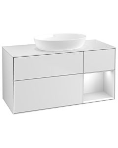 Villeroy und Boch Finion Waschtischunterschrank GA71MTMT 120cm, Abdeckplatte white matt, Emotion, Regale White matt lacquer, White matt lacquer