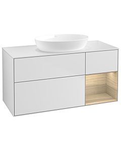 Villeroy und Boch Finion Villeroy und Boch Finion GA71PCMT 120cm, cover plate white matt, Emotion, shelves Oak Veneer , white matt lacquer
