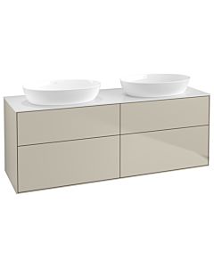 Villeroy und Boch Finion GA8100HH 160x60.3cm, Emotion, plaque de recouvrement blanc mat, Sand Matt Lacquer