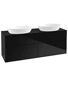 Villeroy und Boch Finion GA8200PH 160x60.3cm, Emotion, plaque de recouvrement noir mat, Glossy Black Lacquer