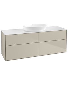 Villeroy und Boch Finion GA9100HH 160x60.3cm, Emotion, plaque de recouvrement blanc mat, Sand Matt Lacquer