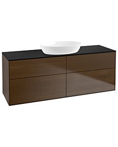 Villeroy und Boch Finion Villeroy und Boch Finion GA9200GN 160x60.3cm, Emotion, cover plate black matt, walnut veneer