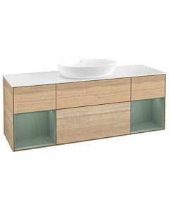 Villeroy und Boch Finion Villeroy und Boch Finion GD01GMPC 120cm, cover plate white matt, Emotion, shelves olive matt lacquer, Oak Veneer