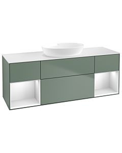 Villeroy und Boch Finion Villeroy und Boch Finion GD01MTGM 120cm, cover plate white matt, Emotion, shelves white matt lacquer, Olive Matt Lacquer