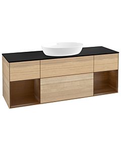 Villeroy und Boch Finion Villeroy und Boch Finion GD02GNPC 120cm, cover plate black matt, Emotion, shelves Walnut Veneer , Oak Veneer