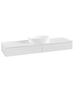 Villeroy und Boch Antao Waschtisch-Unterschrank K14010GF 160x19x50cm, Waschbeckenplattenfarbe Lack, glossy white lacquer