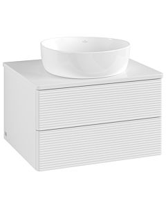 Villeroy und Boch Antao Waschtisch-Unterschrank K18110GF 60x36x50cm, Waschbeckenplattenfarbe Lack, glossy white lacquer