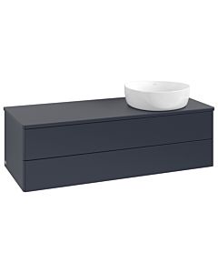 Villeroy und Boch Antao Waschtisch-Unterschrank K23010HG 120x36x50cm, Waschbeckenplattenfarbe Lack, midnight blue matt lacquer