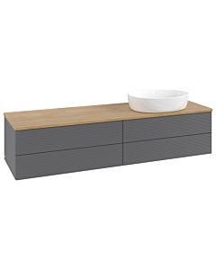 Villeroy & Boch Antao Waschtischunterschrank 1600x360x500mm K27111GK mit Struktur FK/AP: GK/1