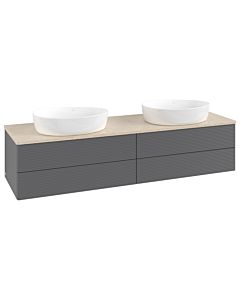 Villeroy & Boch Antao Waschtischunterschrank 1600x360x500mm K28113GK mit Struktur FK/AP: GK/3