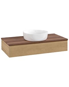 Villeroy & Boch Antao Waschtischunterschrank 1000x190x500mm L09112HN mit Beleuchtung mit Struktur FK/AP: HN/2