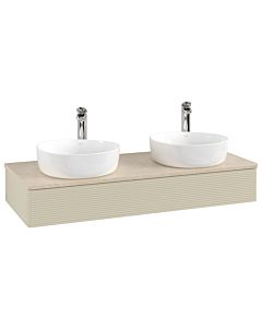 Villeroy & Boch Antao Waschtischunterschrank 1200x190x500mm L13153HJ mit Beleuchtung mit Struktur FK/AP: HJ/3