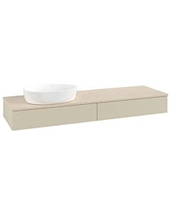 Villeroy & Boch Antao Waschtischunterschrank 1600x190x500mm L15113HJ mit Beleuchtung mit Struktur FK/AP: HJ/3