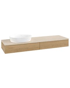 Villeroy & Boch Antao Waschtischunterschrank 1600x190x500mm L15113HN mit Beleuchtung mit Struktur FK/AP: HN/3