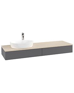 Villeroy & Boch Antao meuble sous vasque 1600x190x500mm L15153GK avec éclairage avec structure FK/AP: GK/3