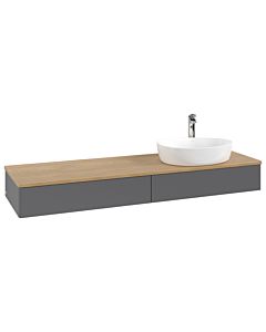 Villeroy & Boch Antao meuble sous vasque 1600x190x500mm L16051GK avec éclairage FK/AP: GK/ 2000
