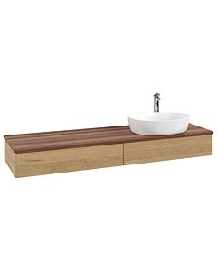 Villeroy & Boch Antao Waschtischunterschrank 1600x190x500mm L16052HN mit Beleuchtung FK/AP: HN/2