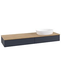 Villeroy & Boch Antao Waschtischunterschrank 1600x190x500mm L16111HG mit Beleuchtung mit Struktur FK/AP: HG/1