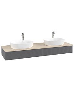 Villeroy & Boch Antao meuble sous vasque 1600x190x500mm L17153GK avec éclairage avec structure FK/AP: GK/3
