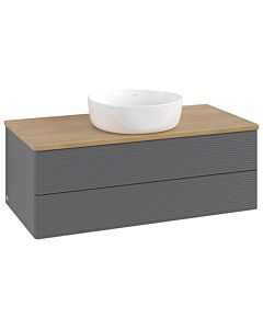 Villeroy & Boch Antao Waschtischunterschrank 1000x360x500mm L20111GK mit Beleuchtung mit Struktur FK/AP: GK/1