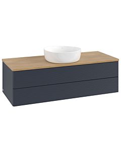 Villeroy & Boch Antao Waschtischunterschrank 1200x360x500mm L21111HG mit Beleuchtung mit Struktur FK/AP: HG/1