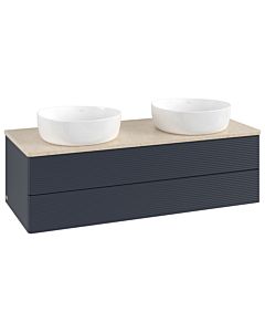 Villeroy & Boch Antao Waschtischunterschrank 1200x360x500mm L24113HG mit Beleuchtung mit Struktur FK/AP: HG/3