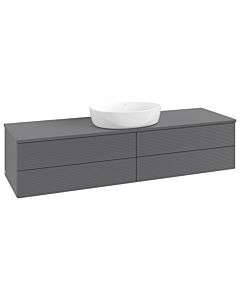 Villeroy & Boch Antao Waschtischunterschrank 1600x360x500mm L25110GK mit Beleuchtung mit Struktur FK/AP: GK/0