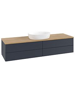 Villeroy & Boch Antao Waschtischunterschrank 1600x360x500mm L25111HG mit Beleuchtung mit Struktur FK/AP: HG/1