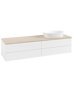 Villeroy & Boch Antao Waschtischunterschrank 1600x360x500mm L27113MT mit Beleuchtung mit Struktur FK/AP: MT/3