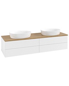 Villeroy & Boch Antao Waschtischunterschrank 1600x360x500mm L28111MT mit Beleuchtung mit Struktur FK/AP: MT/1