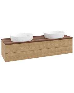 Villeroy & Boch Antao Waschtischunterschrank 1600x360x500mm L28112HN mit Beleuchtung mit Struktur FK/AP: HN/2