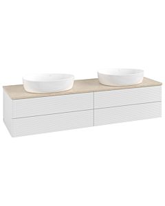 Villeroy & Boch Antao Waschtischunterschrank 1600x360x500mm L28113GF mit Beleuchtung mit Struktur FK/AP: GF/3