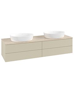 Villeroy & Boch Antao Waschtischunterschrank 1600x360x500mm L28113HJ mit Beleuchtung mit Struktur FK/AP: HJ/3