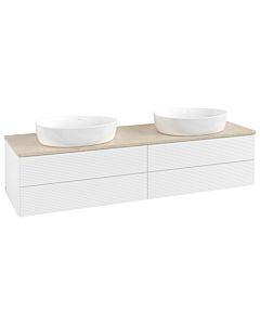 Villeroy & Boch Antao Waschtischunterschrank 1600x360x500mm L28113MT mit Beleuchtung mit Struktur FK/AP: MT/3