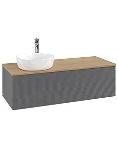 Villeroy & Boch Antao Waschtischunterschrank 1200x360x500mm L33151GK mit Beleuchtung mit Struktur FK/AP: GK/1