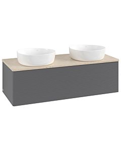 Villeroy & Boch Antao Waschtischunterschrank 1200x360x500mm L35113GK mit Beleuchtung mit Struktur FK/AP: GK/3