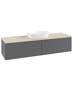 Villeroy & Boch Antao Waschtischunterschrank 1600x360x500mm L36113GK mit Beleuchtung mit Struktur FK/AP: GK/3