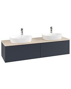 Villeroy & Boch Antao Waschtischunterschrank 1600x360x500mm L39153HG mit Beleuchtung mit Struktur FK/AP: HG/3