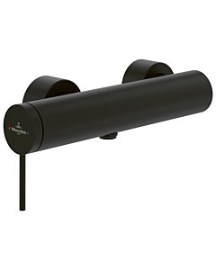 Villeroy und Boch Loop + Friends Einhebel-Duscharmatur TVS106301153K5 mit Rückflussschutz, Wandmontage, schwarz matt