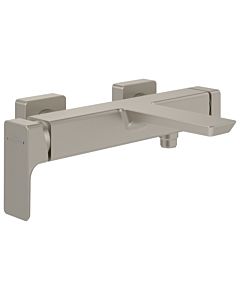 Villeroy und Boch Subway 3.0 Einhebel-Badewannenarmatur TVT11200200064 mit Umsteller, Rückflussschutz, Wandmontage, brushed nickel black