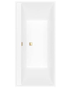 Villeroy und Boch Collaro rectangular bathtub UBA199COR2JV-RW 190x90cm, built-in version gold, tub color Stone White