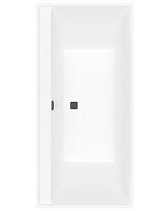 Villeroy und Boch Collaro rectangular bathtub UBA199COR2NV-RW 190x90cm, built-in version Black Matt, tub color Stone White