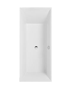 Villeroy und Boch Squaro rectangular bathtub UBQ170SQS2V-01 169.4x74.4cm, drain in the middle, white
