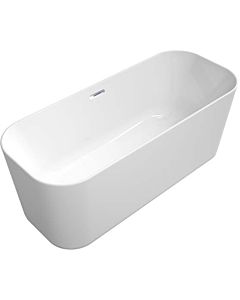 Villeroy und Boch Finion Rectangular freestanding bathtub 177FIN7N1BCV2RW 170 x 70 cm, water inlet, design ring, apron Colour on Demand, stone white, chrome