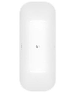 Villeroy und Boch Finion baignoire autoportante rectangulaire 177FIN7A1BCV3RW 170 x 70 cm, tablier Color on Demand, blanc pierre, chromé