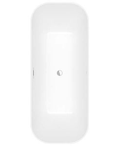 Villeroy und Boch Finion baignoire autoportante rectangulaire 177FIN7A1BCV4RW 170 x 70 cm, tablier Color on Demand, blanc pierre, chromé