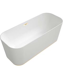 Villeroy und Boch Finion Rectangular freestanding bathtub 177FIN7A300V4RW 170 x 70 cm, stone white, gold