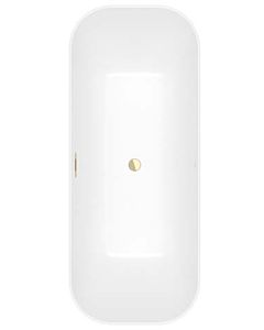 Villeroy und Boch Finion Rectangular freestanding bathtub 177FIN7A3BCV3RW 170 x 70 cm, apron Colour on Demand, stone white, gold