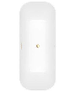 Villeroy und Boch Finion Rectangular freestanding bathtub 177FIN7A3BCV4RW 170 x 70 cm, apron Colour on Demand, stone white, gold